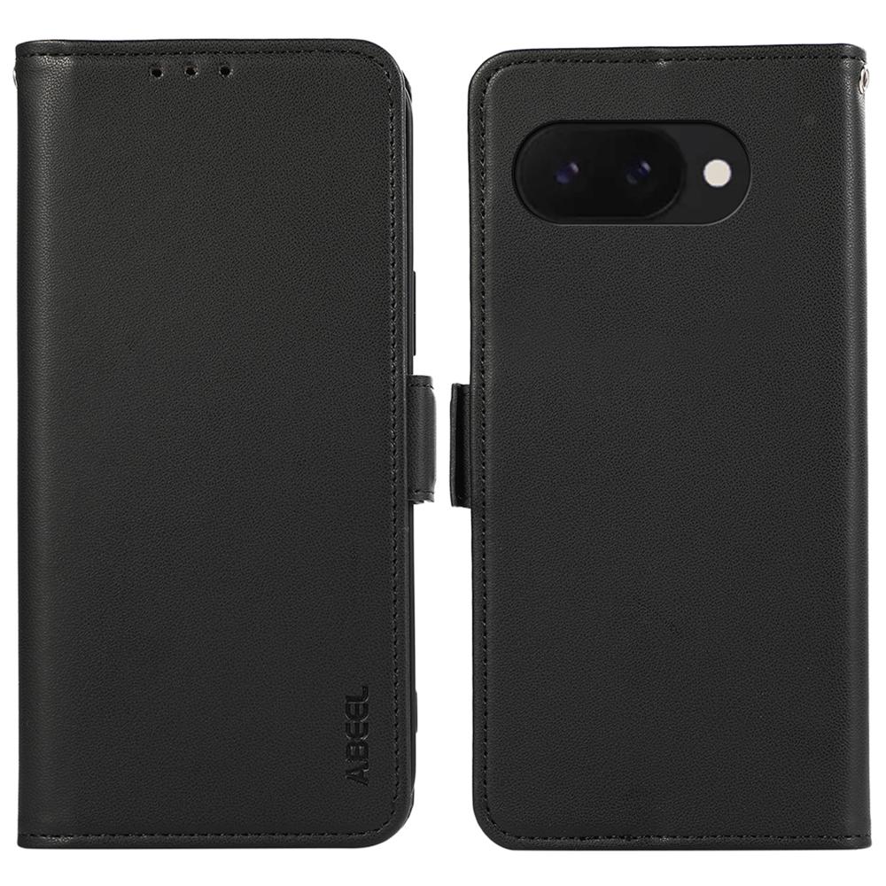 ABEEL For Google Pixel 9a Case Leather Phone Cover with RFID Blocking Wallet A