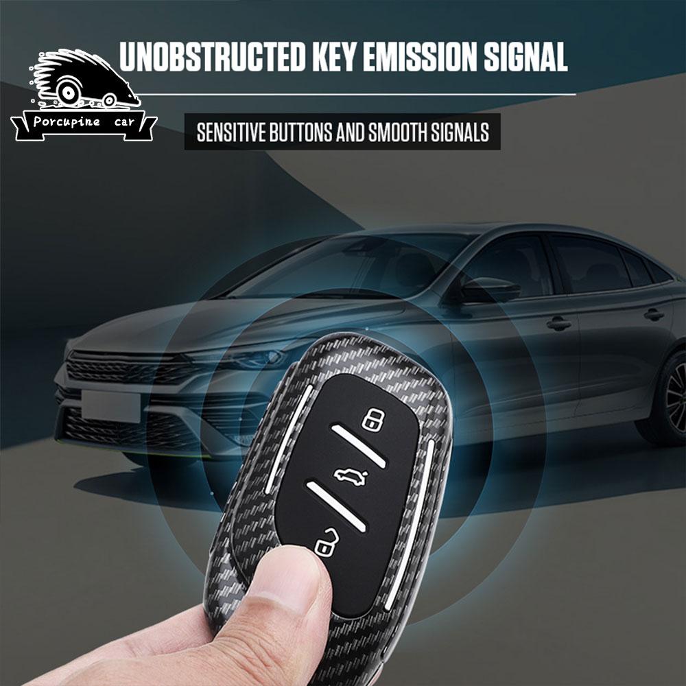 ABS Carbon fiber car key chain cover case for MG ZS EV HS EHS ZX GT MG4 MG5 MG6 Roewe RX3 RX5 RX8 ERX5 I6 I5 protection