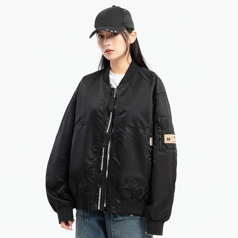 Spring and Autumn Thin American Large Baseball Coat Nylon High Tech Three Defense Couple Loose Vintage Flight Jacket