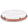 Snack Set with Rotating Tray and 5 Acacia Bowls DUKA