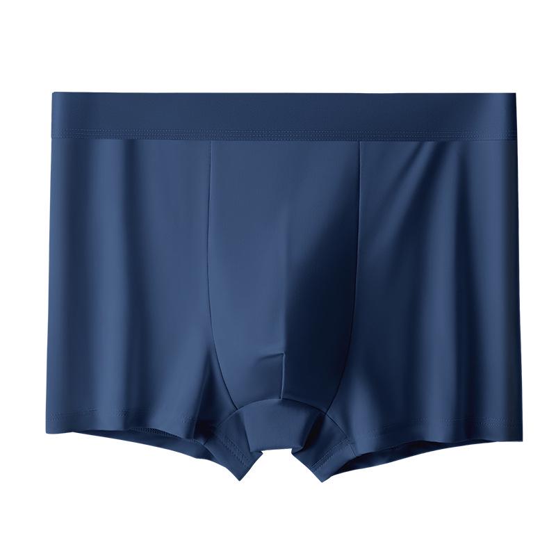 Men's Ice Silk Antibacterial Boxer Briefs - Comfortable, Breathable Underwear for Summer