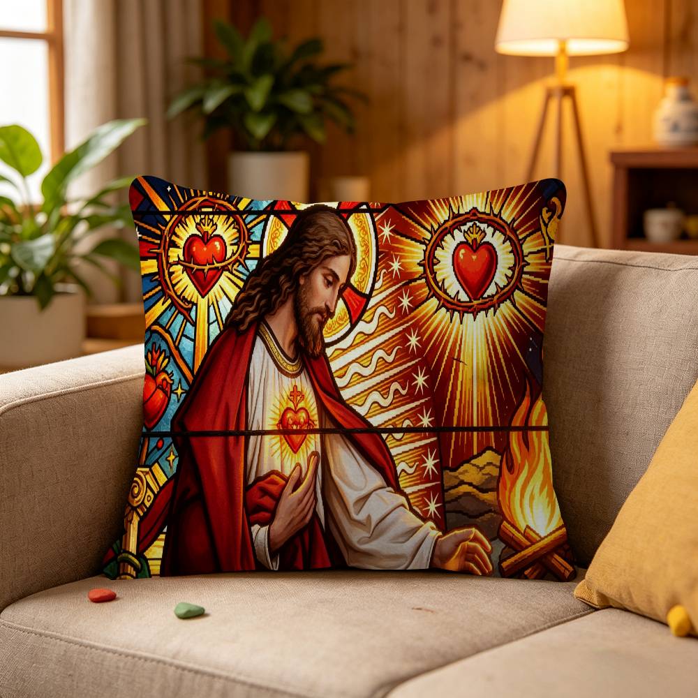 Sacred Heart of Jesus Pillow Anime Pillow Sofa Bed Head Pillow Cover Cushion Cover Fashion
