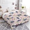 Soft Flannel Throw Blanket Watercolor Rooster Hen Wildflower Print Lightweight Cozy Sofa Bed Farm Home Decor