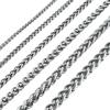 Men's Stainless Steel Necklace Link Wheat Chain Braided for Women Waterproof Neck Jewelry Accessories Choker Christmas Gifts