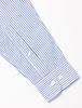 Amazon Essentials Men's Slim Fit Long Sleeve Poplin Shirt, Blue and White, Vertical Stripes, Size M