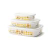 Fuji Enamel Winnie the Pooh Shallow Rectangular Containers (S, M, L) 3-Piece Set DYP-3SF