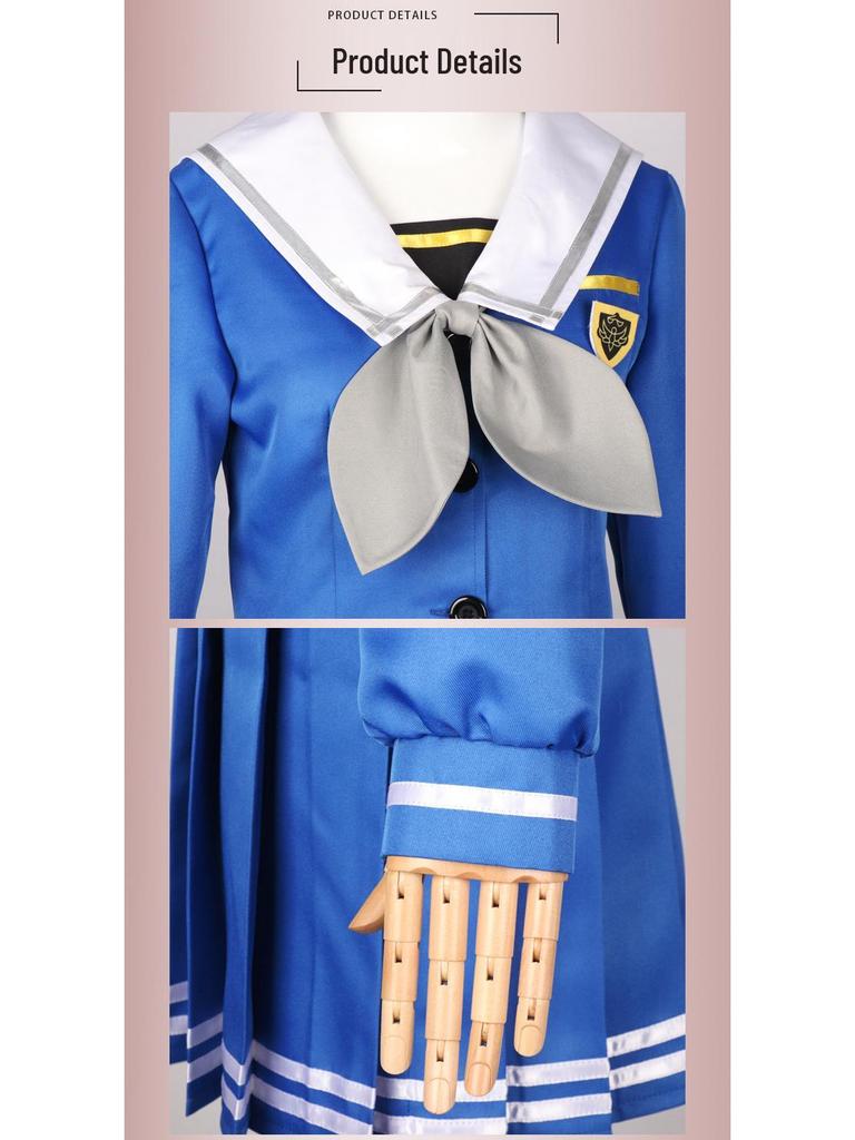 Wakaba Mutsumi Cosplay Stage Costume - Plaid Skirt JK Uniform Dress