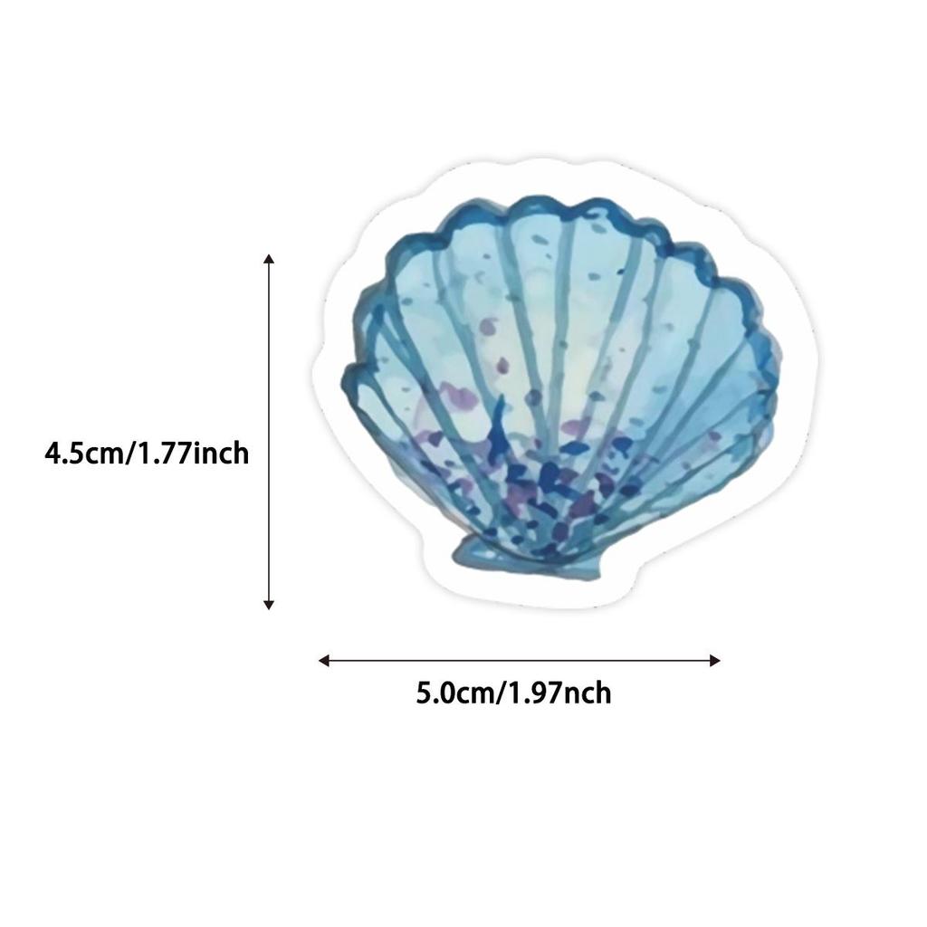 53 Blue Ocean Series Waterproof Stickers for Laptops, Journals & Phone Cases