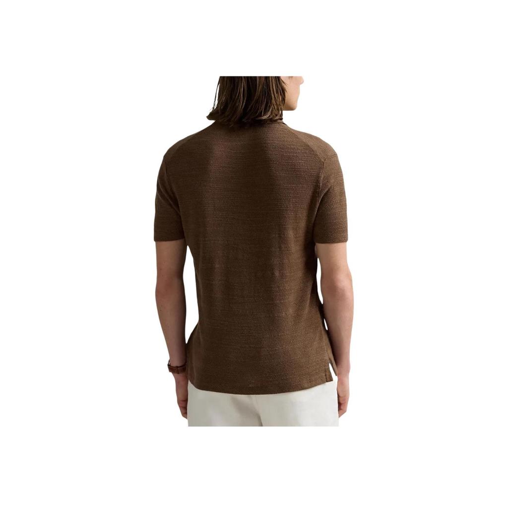 Polo Ralph Lauren Ss25 Baumwollmischung Klassischer Kragen Hemd Herren Hemden Schokolade 710941096-005