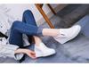 Genuine Soft Leather Slip-On Height-Boost Sneakers - Breathable Casual Women's Shoes, Korean Style for Spring & Autumn