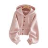 Maglione Morbido da Donna - Giacca a Vento Aperta con Fibbia Frontale, Felpa con Cappuccio Lavabile in Lavatrice per Autunno e Inverno, Colletto con Cappuccio a Media Elasticità