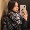 Scarf Women's Winter New Retro Leopard Print Trendy High-end Atmosphere Fashion Student Winter Scarf Accessories
