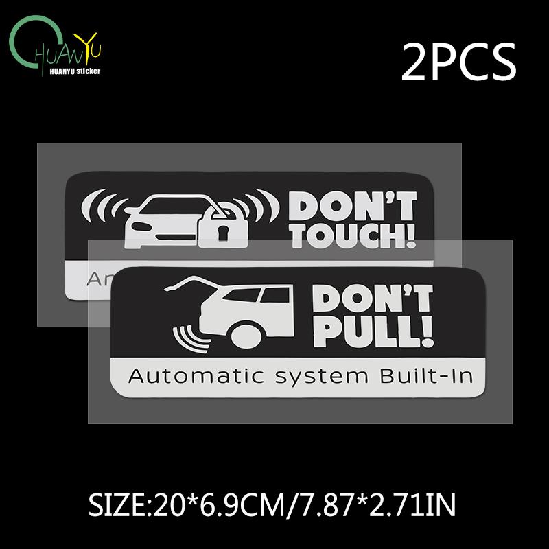 Anti-theft system reminder car sticker; kick plate open reflective sticker warning waterproof creative sticker