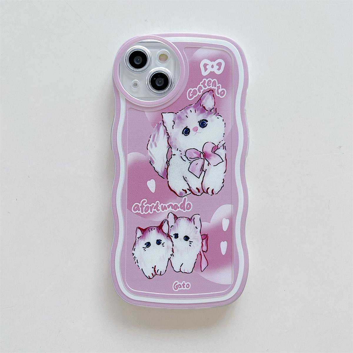 

Милый кролик и маленький медвежонок, милый котенок, мягкий чехол из ТПУ, модный чехол для телефона для iPhone, Samsung Vivo, Xiaomi Oppo Xiaomi Redmi A3 розовый