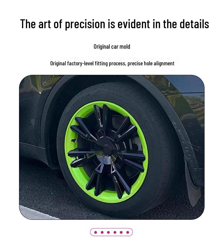 19-24 Tesla Model Y Cybertruck Style 19-Zoll Radkappen: Vollständige Abdeckung, Kratzfestes Dekor.