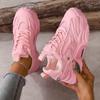 2025 Candy Color Mesh Pop Shoes Women's Thick Bottom Casual Sneakers Hundred Soft Bottom Breathable Running Shoes