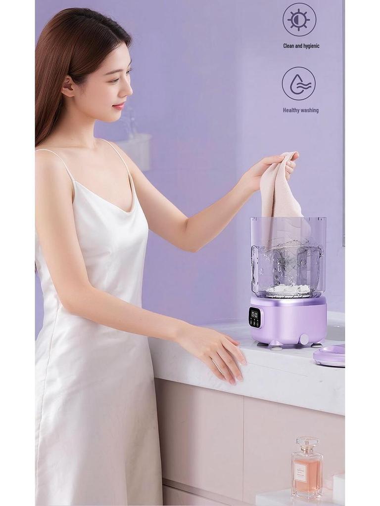 2L Wireless Sock and Underwear Dehydrator: Compact Automatic Washer for Dorms