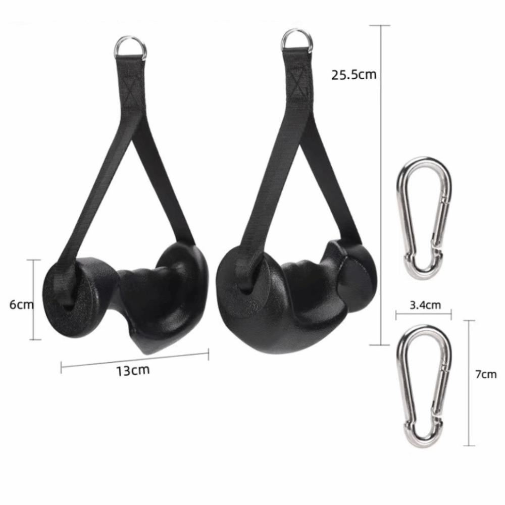 Non-Slip Tricep Rope Handle Rubber D-Handle Grip Lat Pulldown Bar Fitness Equipment Accessories
