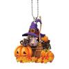 2D Christmas Tree  Halloween Ornaments Pendant Acrylic Flat Cartoon Christmas Gift Pendant Ornaments