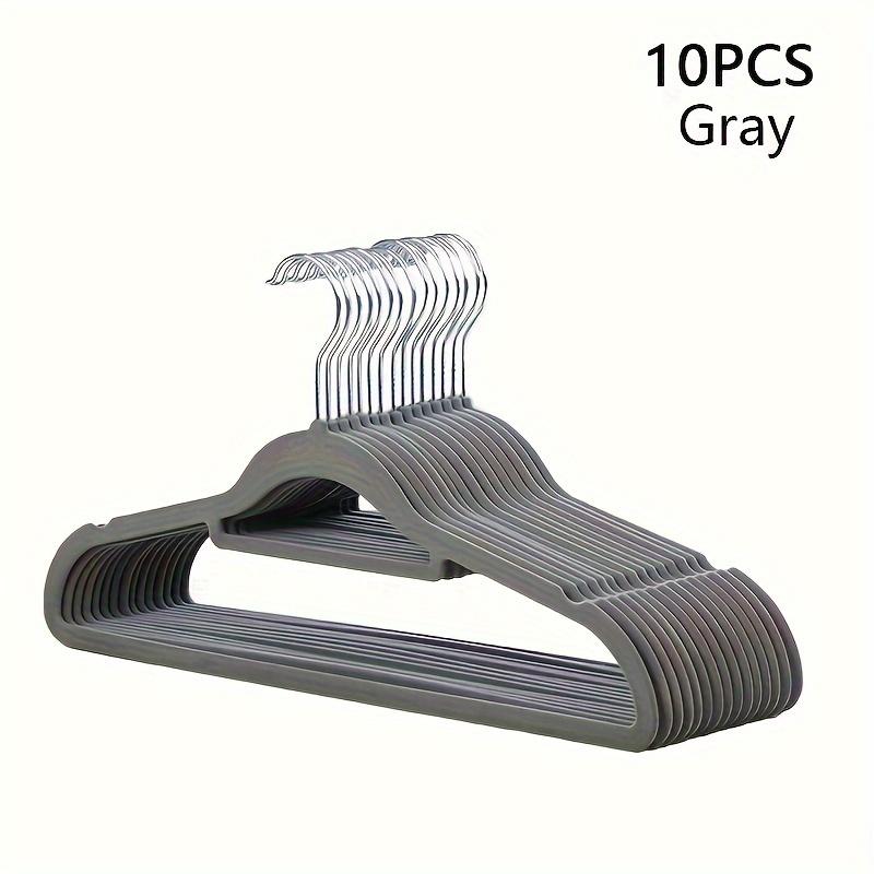 10PCS Premium Velvet Hangers - Non-Slip Flocked Felt Hangers for Suits, Shirts & Closet Space Saving