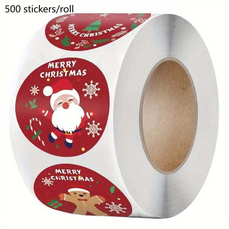 

500pcs Holiday Christmas Stickers, Ideal for DIY Gift Packaging Baking And Decoration, Box Sealing Stickers, Sealing Stickers one size fits all