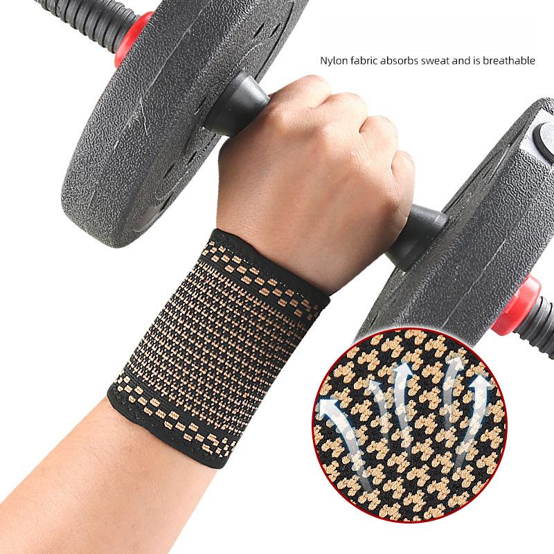 Kupferfaser Sport Handgelenkschutz Gewichtheben Laufen Reiten Handgelenk Passform Fixiert Druckelastische Stütze Bandage