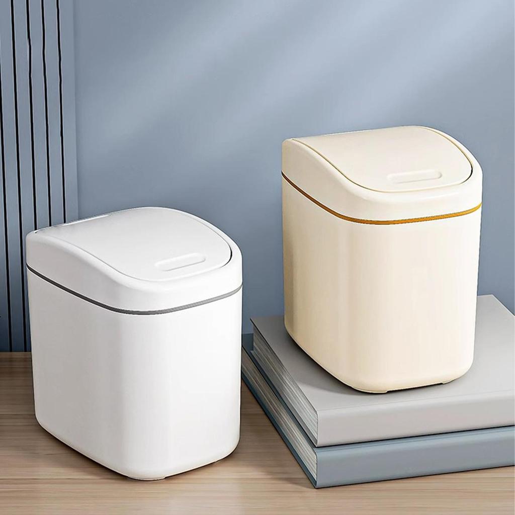 Desktop Garbage Can Wastebasket Small Table Wastebasket Garbage Can Dustbin Wastebasket Trash Can Dispenser for Bathroom Vanity
