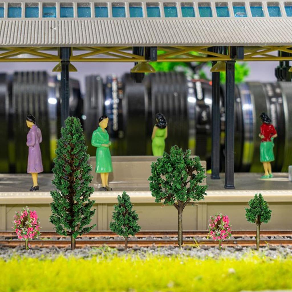 TOYMYTOY Tree Model Set of for Use As Model Railway Miniature and Educational Trees, 38, Trees, Models, Buildings, Gardens, Purposes.