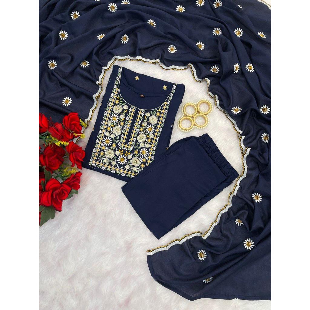 Presenting New Reyon Beautiful Suit Set and Duppta