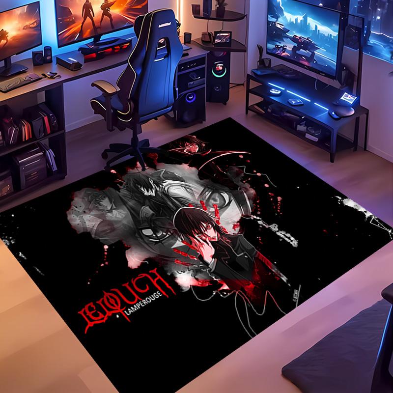 Anime Code Geass -Themed Entrance Mat,Non-Slip Mat Area Rug,Room Decor,Outdoor Decor,Kitchen Rug,Doormat - Machine Washable,Easy to Clean
