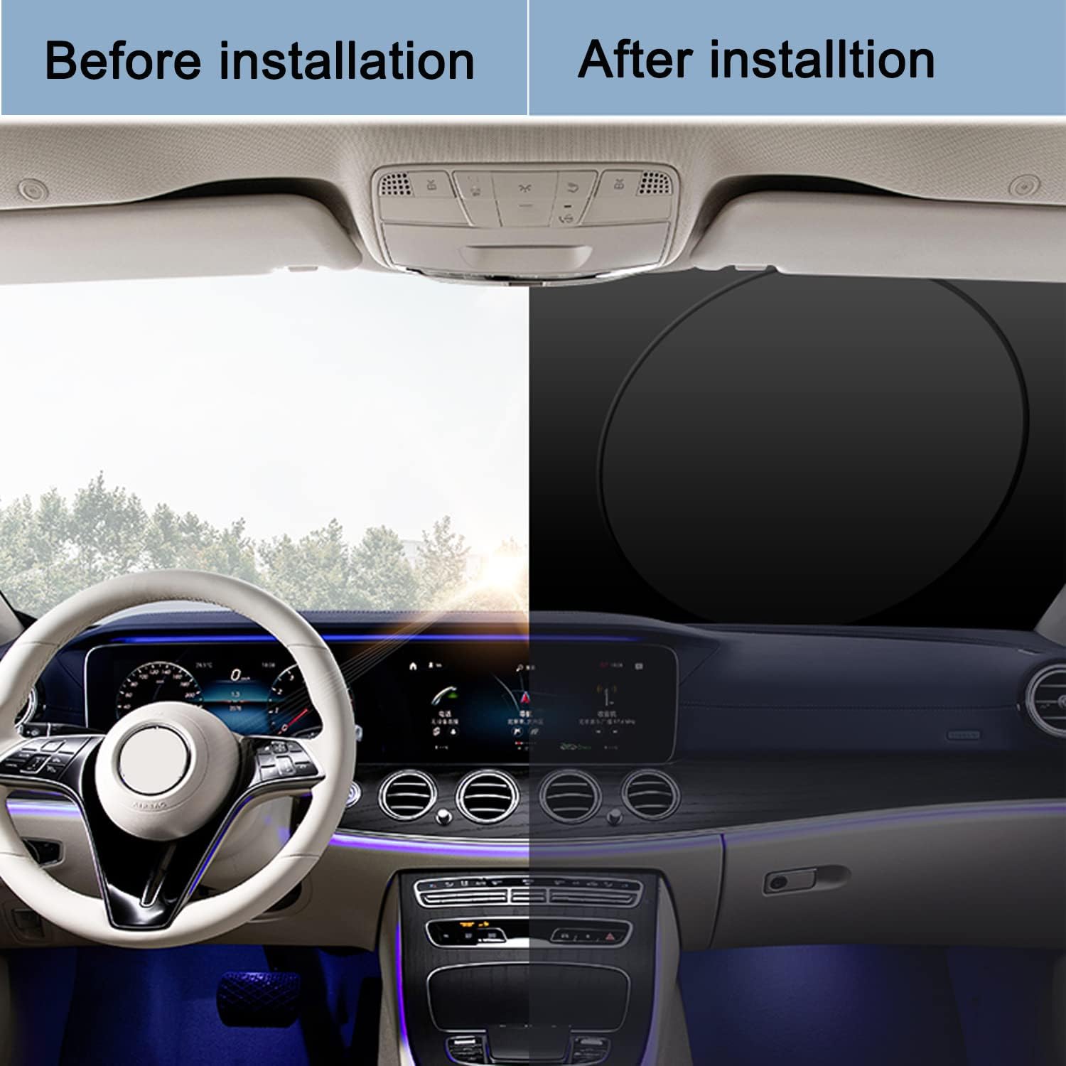 Козырек лобового стекла для Mercedes Benz GLC 300 GLC300 GLE GL ML CLS SL S56 — фото 3