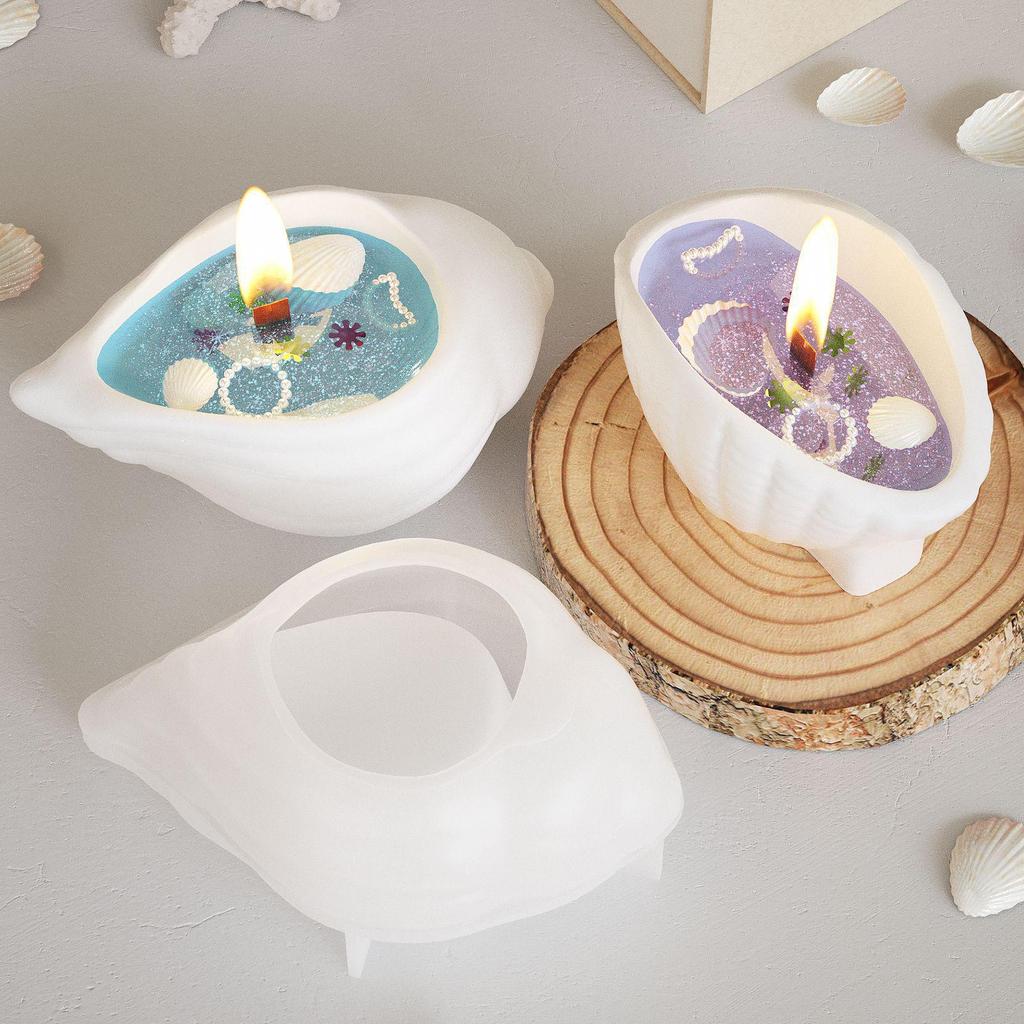 Poppy DIY Epoxy Resin Seashell Candle Holder & Ocean Storage Jar Silicone Mold