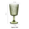 Shangqi Embossed Maple Leaf Green Glass Goblet Set