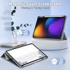 Für Xiaomi Pad 7 Pro/Pad 7 Hülle Dreifach faltbarer Ständer PU-Leder+TPU+Klare PC-Rückseite