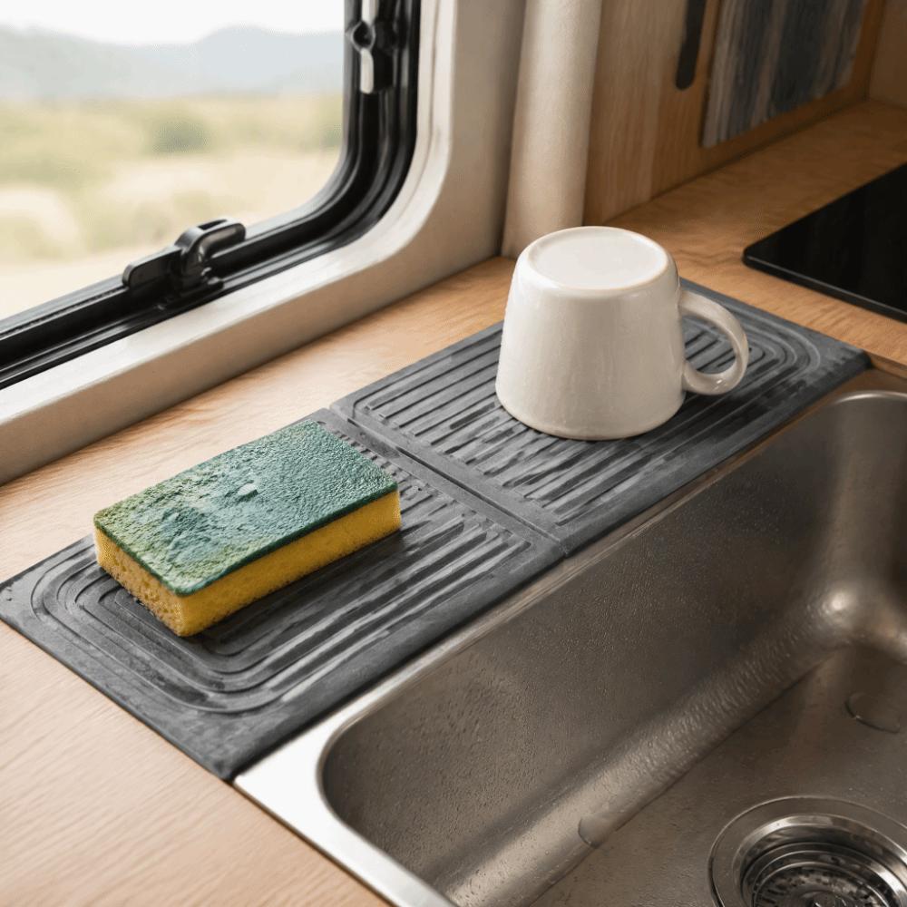 3pcs Fast Drying Faucet Mat Diatomite Stone Drying Mat Diatomite Faucet Mat For Kitchen Sink