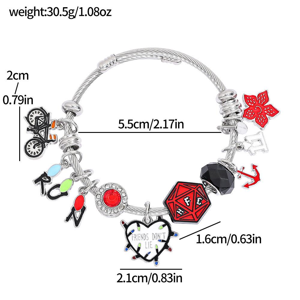 

Stranger Things Cartoon Character Bracelet With Electroplated Zinc Alloy For Gift Giving In Spring 2026