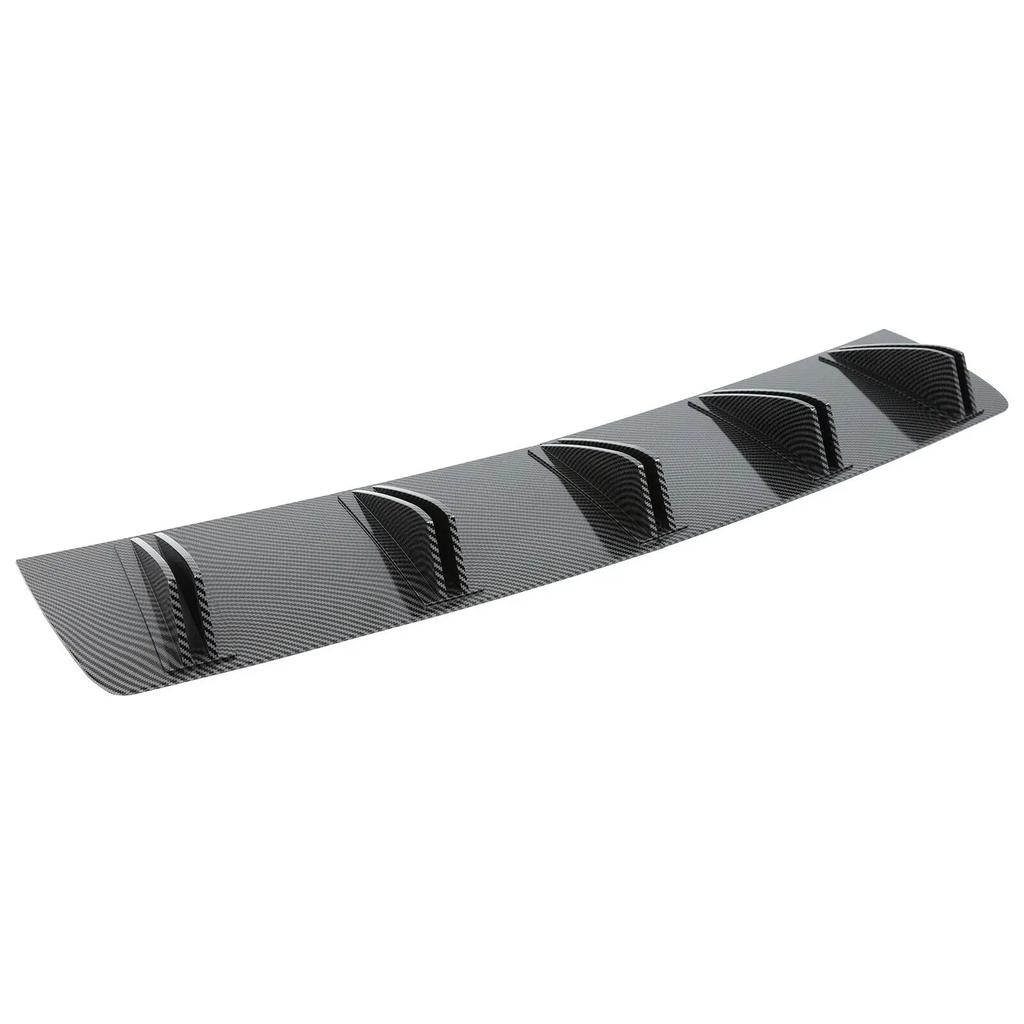 81.5 Cm Double Layer 10 Fins Car Rear Bumper Lip For Acura TL TLX NSX TSX Rear Shark Fin Style Curved Bumper Lip Diffuser