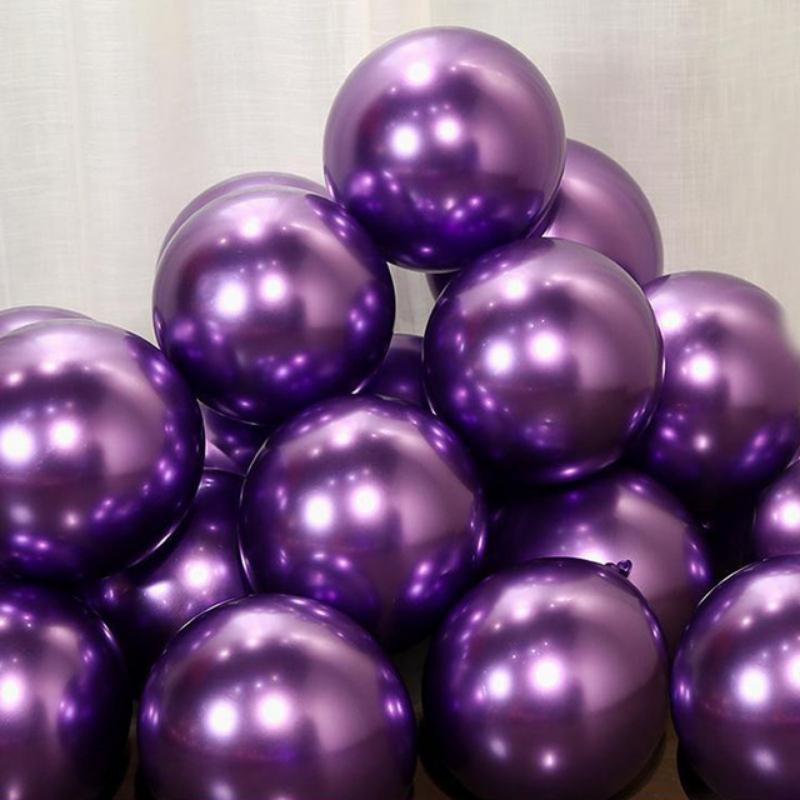 10pcs 10 Inch Purple Metal and 10pcs 12 Inch Purple Sequin Balloons for Birthday and Wedding Party Decorations 5