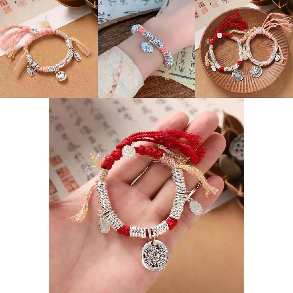 Chic Geometric Tibetan Braided Hand Bracelet For Women With Vibrant Color Options