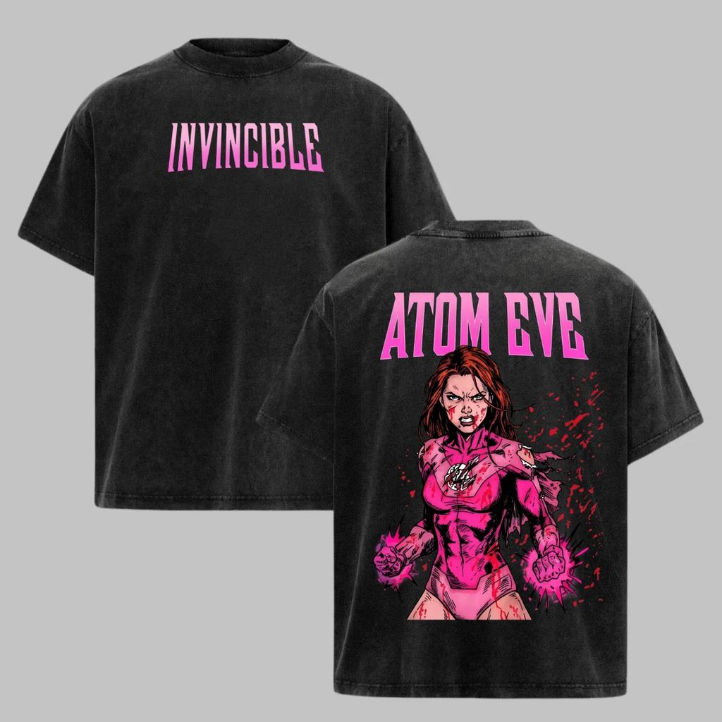 Atom Eve Bloody T-shirt Invincible Comic Book Fan Gift Heavyweight Cotton Outfit