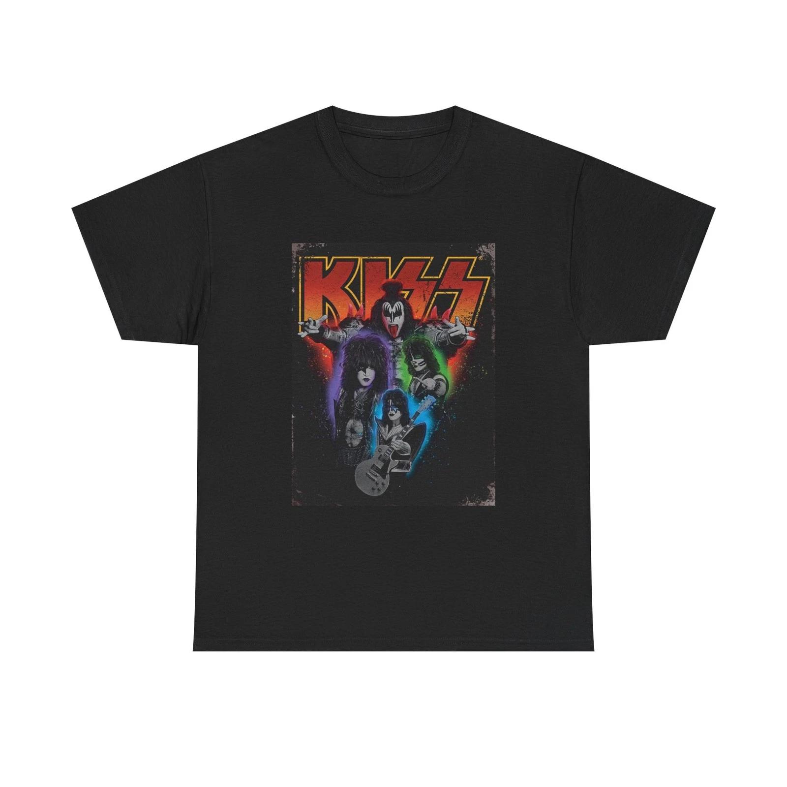 

Kiss Tshirt Rock Band Poster Logo Merch Vintage Unisex Heavy Cotton Tee L