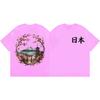Japan Mount Fuji Sakura Graphic T Shirts Harajuku Anime Style Short Sleeve Tshirts Unisex Unisex Casual Cotton Tshirt Streetwear