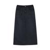 LAP Cotton Front & Back Contrast Denim Long Skirt Aq3Ds863