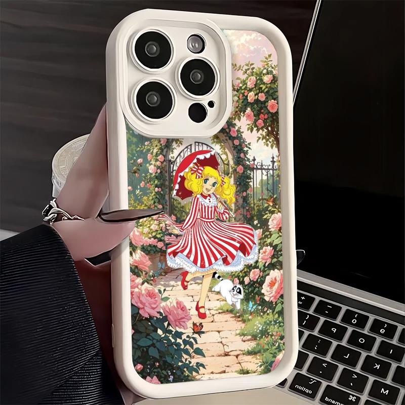 Phone Case for iPhone 17 Air 16E 15 16 Pro Max Anime Candy Candy Cover 14 Plus 13 12 Mini Soft Shell Silicone Fundas
