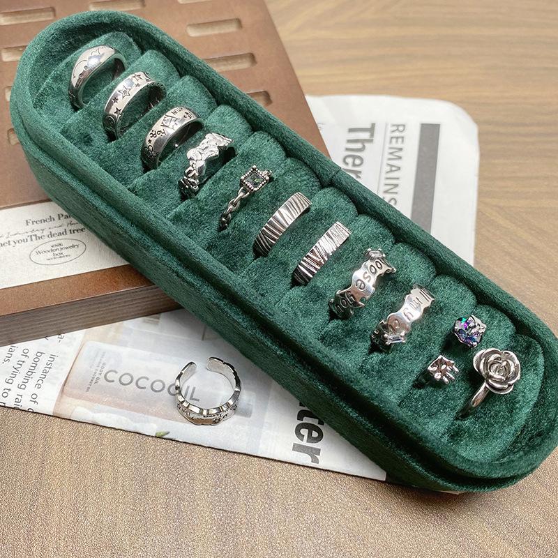 [Collection Of Old Sites] Graffiti Retro Personalized Retro Open Ring Punk Hip Hop Niche Unique Stacked Ring