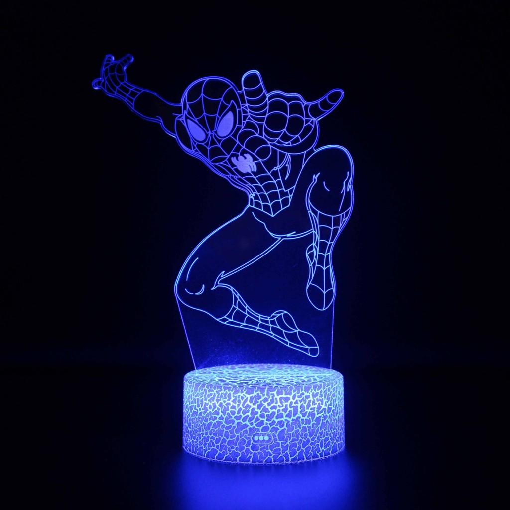 Spider-Man 3D LED Nachtlicht Moderne Haus Schlafzimmer Dekoration Mit Fernbedienung