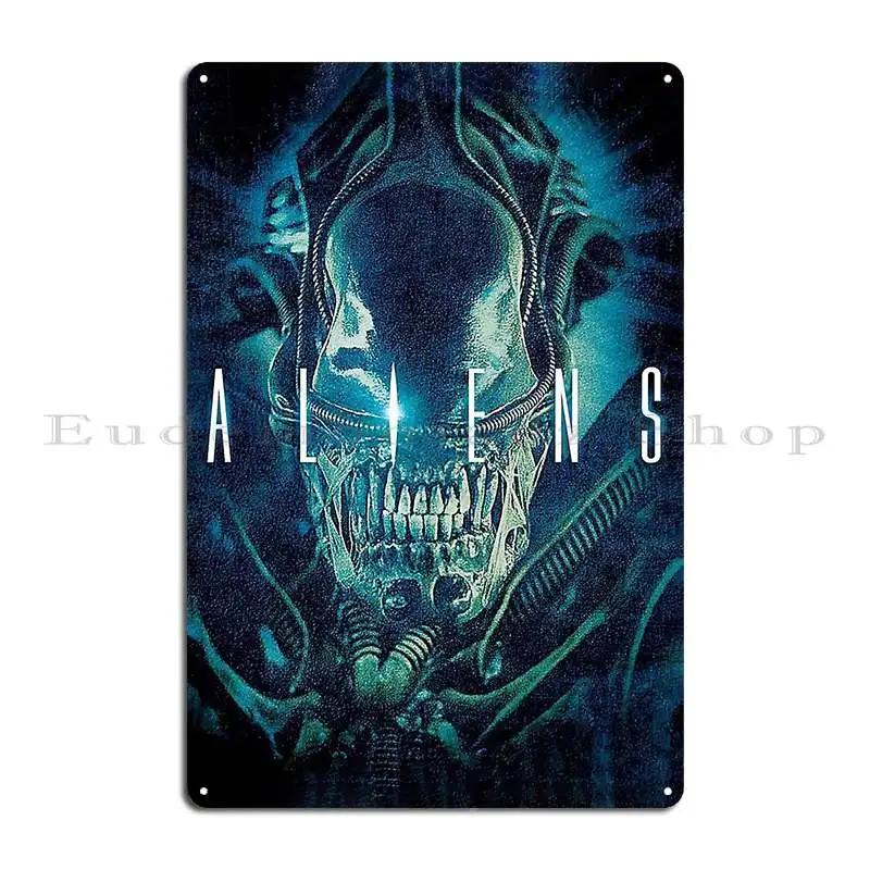 Aliens 1986 Metal Sign Character Club Kitchen Bar Wall Decor Tin Sign Poster