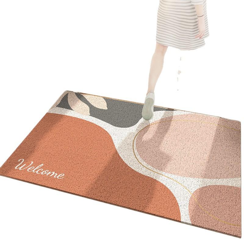 Silk Ring Floor Mat Entry Door Mat Dirt-Resistant And Wear-Resistant Entrance Foot Pad Scraping Mud Soil Pvc Floor Mat Can Be Cut