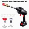 12000mAh 3 Water Types Wireless Car Washer Self-priming High Pressure Car Cleaner Foam Generator Rechargeable for  Battery