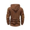 Men's Solid Color Jacquard Hooded Sweatshirt - Autumn/Winter European American Style, Loose Fit Casual Outerwear